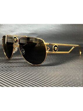 New Versace Men  Gold Sunglasses  60- 15- 140